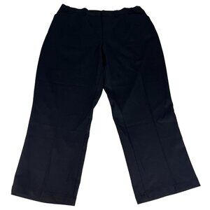 Oobe Uniform Work Pants Women's Size 22x29 Black Straight Leg Pockets Flat Front